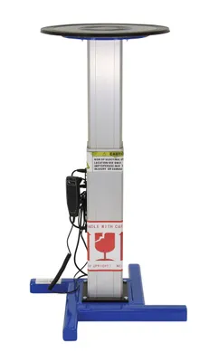 Vestil TT-18-LA turntables with powered height adjustment shown from an alternate angle