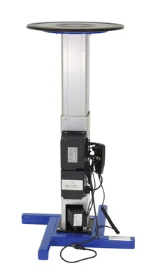 Vestil TT-18-LA turntables with powered height adjustment shown from an alternate angle