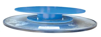 Vestil TT-N-24-4 heavy-duty manual turntable shown from an alternate angle