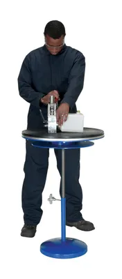 Vestil TT-N-24-DPED heavy-duty manual turntable shown from an alternate angle