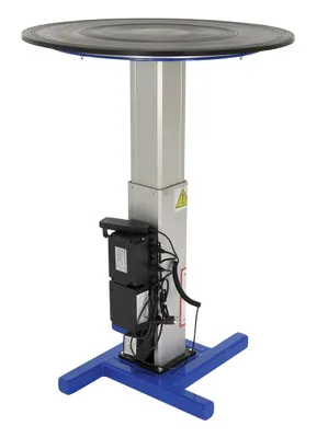 Vestil TT-N-30-LA turntables with powered height adjustment shown from an alternate angle