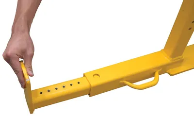 Vestil TWL-2435 trailer wheel lock shown from an alternate angle