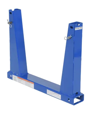 Vestil U-RACK-US10-BU portable storage u-rack shown from an alternate angle
