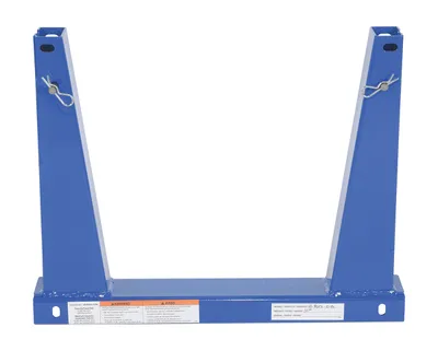 Vestil U-RACK-US10-BU portable storage u-rack shown from an alternate angle