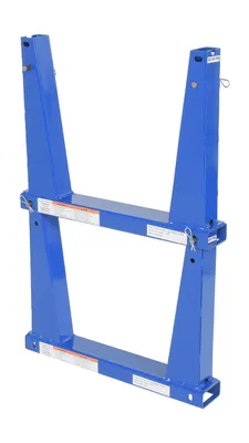 Vestil U-RACK-US10-BU portable storage u-rack shown from an alternate angle