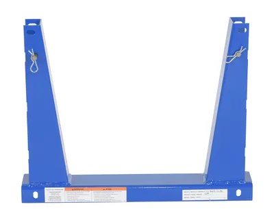 Vestil U-RACK-US6-BU portable storage u-rack shown from an alternate angle