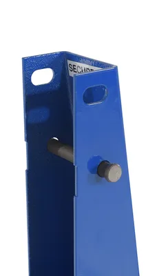 Vestil U-RACK-US6-BU portable storage u-rack shown from an alternate angle