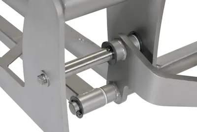 Vestil ULM-PM-2745-30 stainless steel pallet truck shown from an alternate angle