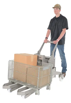 Vestil ULM-TM-15-2331 ulma stainless steel tilt master shown from an alternate angle
