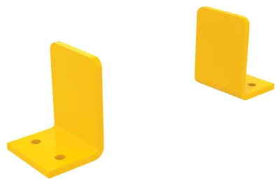 Vestil Steel Gantry Crane V-Groove Track End Stops 5 in. High Yellow