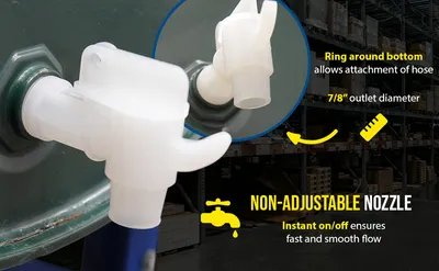 Vestil VDFT-9PKG manual drum faucet feature highlights