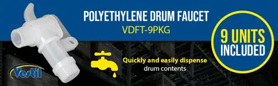 Vestil VDFT-9PKG manual drum faucet feature highlights