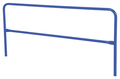 Vestil Steel Safety Railing 10 Ft. Length Blue