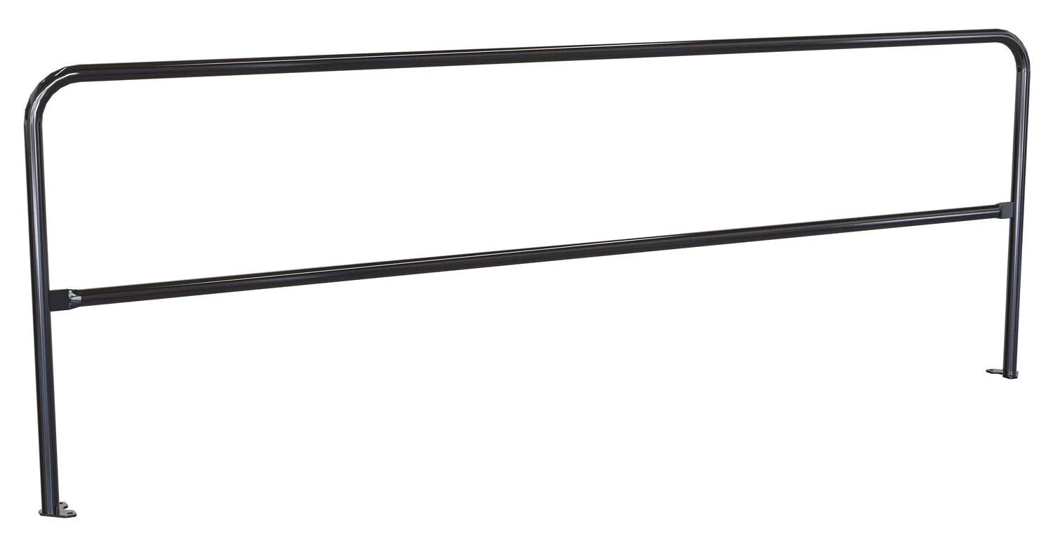 Vestil VDKR-10-BP-BK steel safety railing w welded baseplate