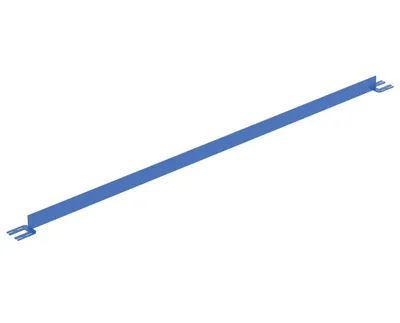 Vestil Steel Toe Board for Pipe Safety Railing 10 Ft. Length Blue