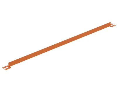 Vestil Steel Toe Board for Pipe Safety Railing 10 Ft. Length Orange
