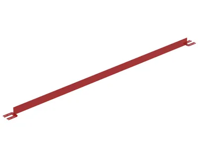 Vestil Steel Toe Board for Pipe Safety Railing 10 Ft. Length Red