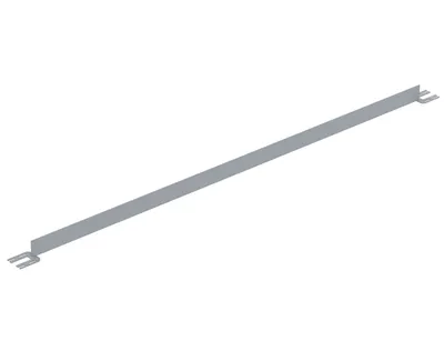 Vestil Steel Toe Board for Pipe Safety Railing 10 Ft. Length Silver