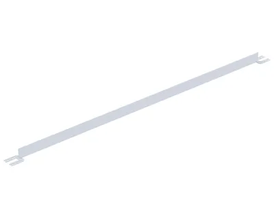 Vestil Steel Toe Board for Pipe Safety Railing 10 Ft. Length White