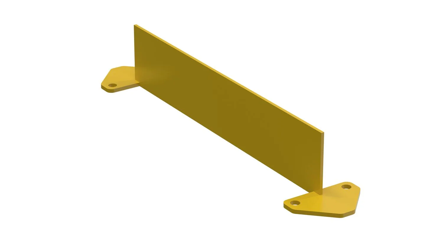 Vestil VDKR-2-BP-TB steel safety railing w welded baseplate