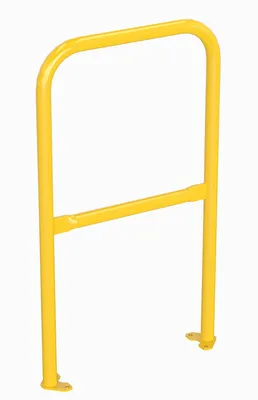 Vestil VDKR-2-BP-YL steel safety railing w welded baseplate