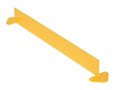 Vestil VDKR-3-BP-TB steel safety railing w welded baseplate shown from an alternate angle