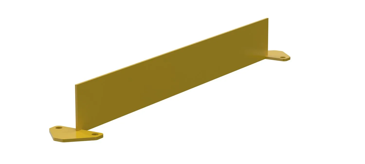 Vestil VDKR-3-BP-TB steel safety railing w welded baseplate