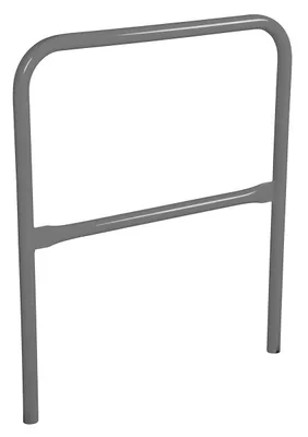 Vestil Steel Safety Railing 3 Ft. Length Gray Semi Gloss