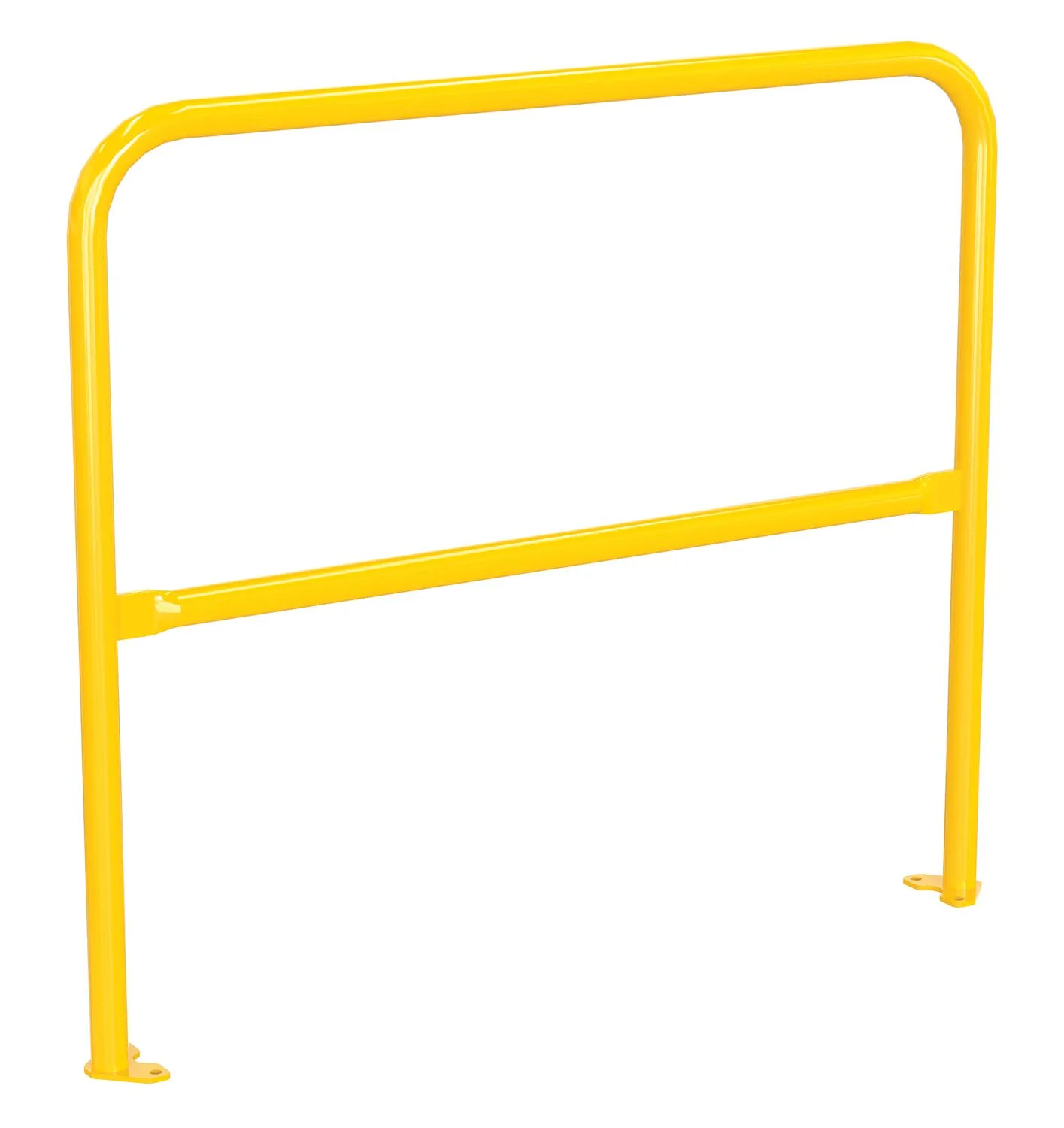 Vestil VDKR-4-BP-YL steel safety railing w welded baseplate