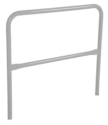 Vestil Steel Safety Railing 4 Ft. Length Silver