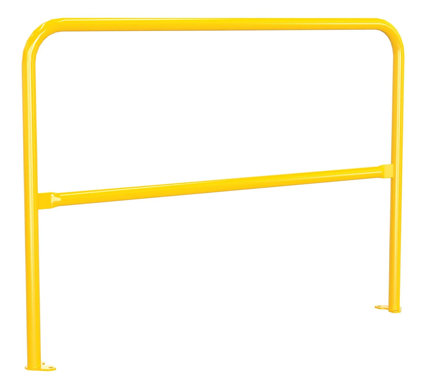 Vestil VDKR-5-BP-YL steel safety railing w welded baseplate