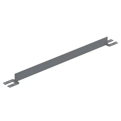 Vestil Steel Toe Board For Pipe Safety Railing 5 Ft. Length Gray Semi Gloss
