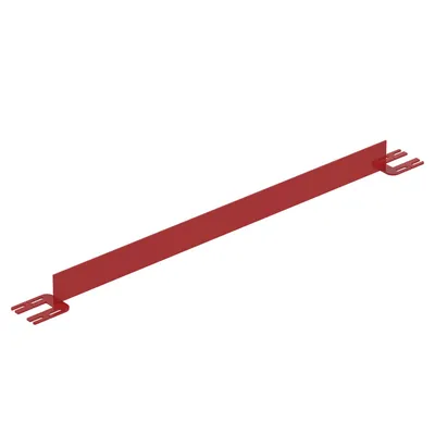 Vestil Steel Toe Board For Pipe Safety Railing 5 Ft. Length Red