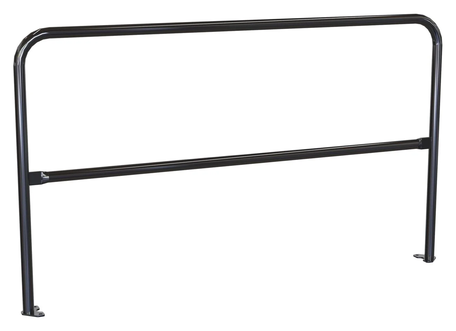 Vestil VDKR-6-BP-BK steel safety railing w welded baseplate