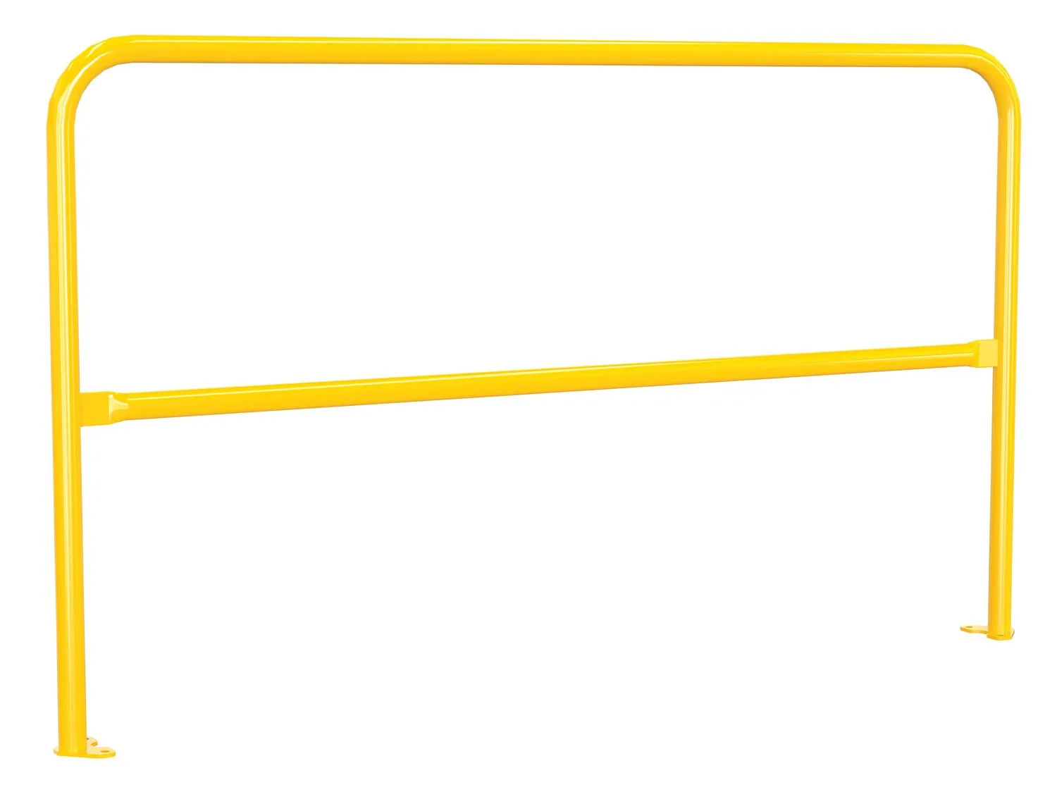 Vestil VDKR-6-BP-YL steel safety railing w welded baseplate