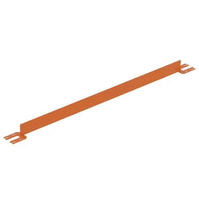 Vestil Steel Toe Board For Pipe Safety Railing 6 Ft. Length Orange