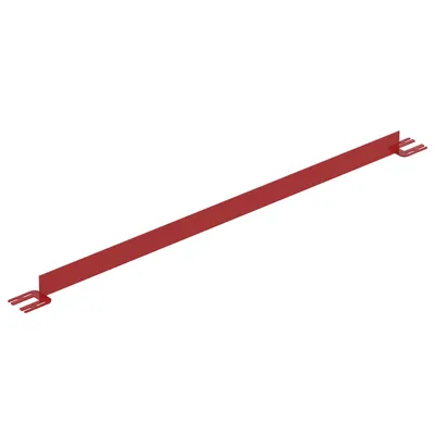 Vestil Steel Toe Board For Pipe Safety Railing 7 Ft. Length Red
