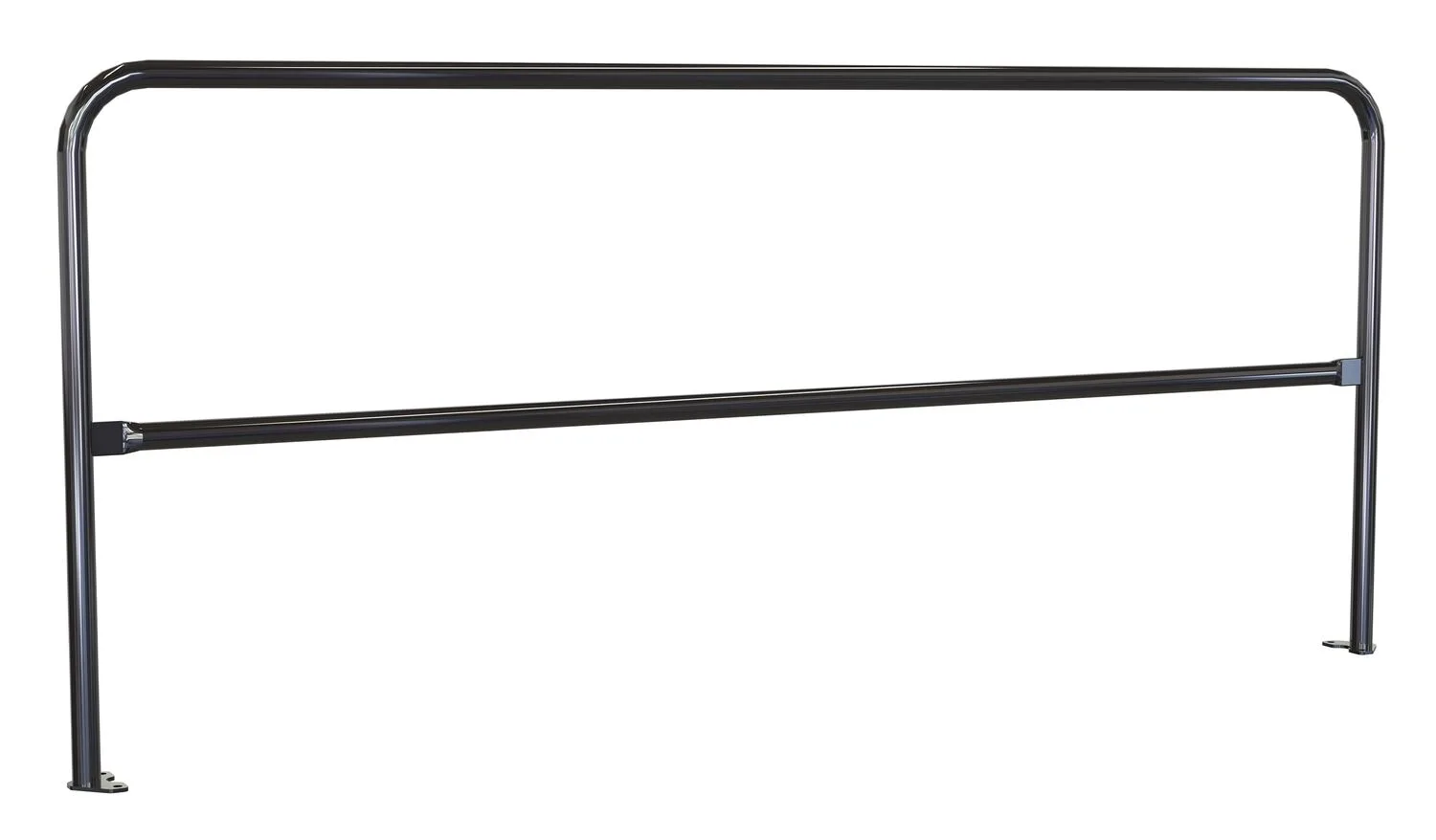 Vestil VDKR-8-BP-BK steel safety railing w welded baseplate