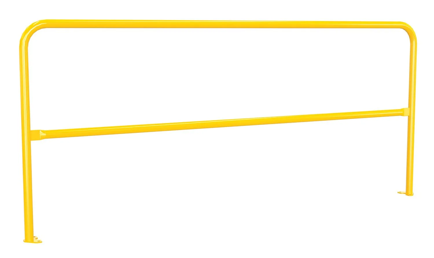 Vestil VDKR-8-BP-YL steel safety railing w welded baseplate