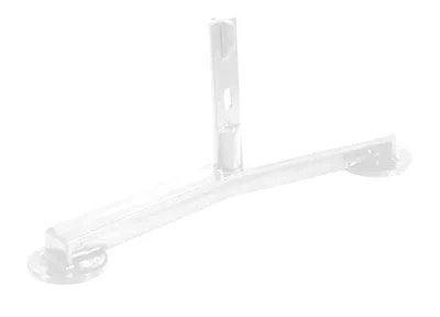 Vestil Steel Pipe Railing Barricade Base With Feet White