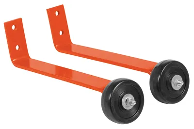 Vestil Steel Pipe Railing Barricade Base With Wheels Orange