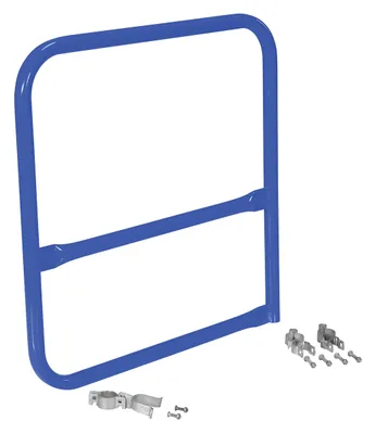 Vestil Steel Pipe Safety Railing Gate B-Shaped 36 In. x 36 In. Blue