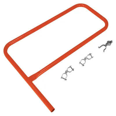 Vestil Steel Pipe Safety Railing Gate P-Shaped 36 In. x 36 In. Orange