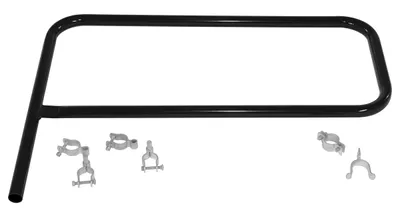 Vestil VDKR-G4-BK steel safety railing shown from an alternate angle