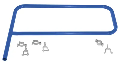 Vestil VDKR-G4-BL steel safety railing shown from an alternate angle