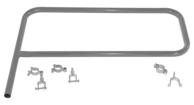 Vestil VDKR-G4-GYSG steel safety railing shown from an alternate angle