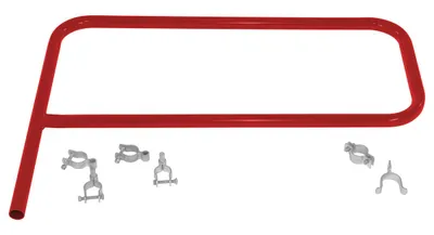 Vestil VDKR-G4-RD steel safety railing shown from an alternate angle