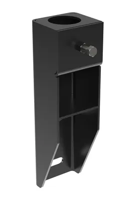 Vestil Steel Vertical Mount Handrail Socket Black