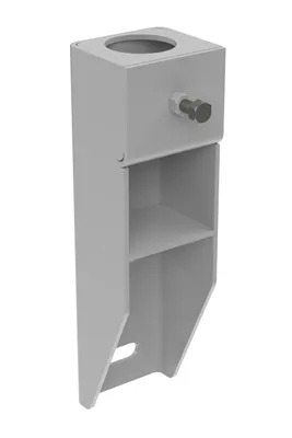Vestil Steel Vertical Mount Handrail Socket Gray