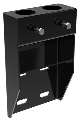 Vestil Steel Wall Mount Bracket For Pipe Safety Railing Black